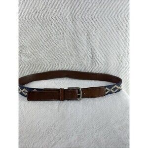 La Matera - Limited Edition: Paloma Women's Woven Belt Blue Size 36
